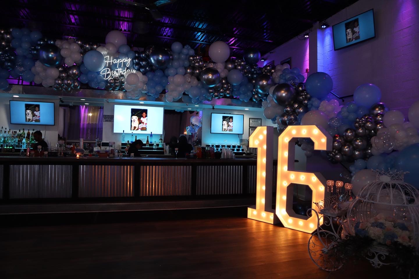 Royal Entrance with Marquee Letters